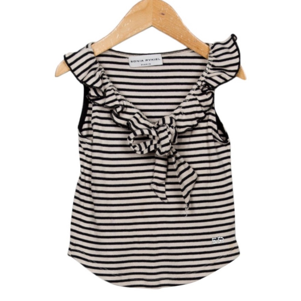 Sonia Rykiel Striped Sleeveless Top, Size 4